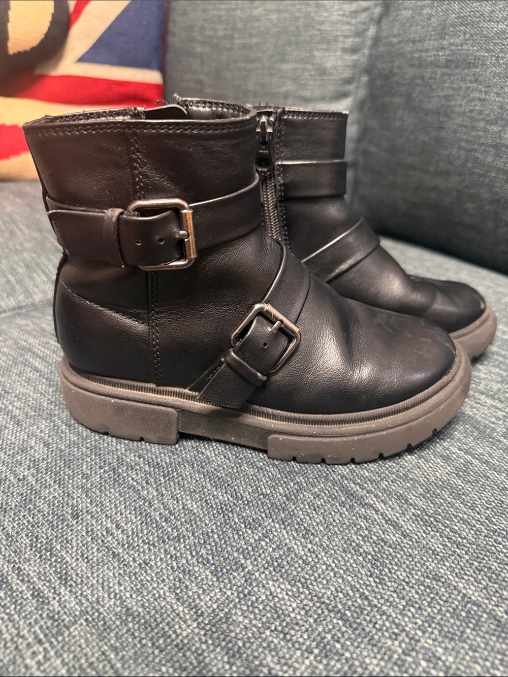 art class Black Buckle Ankle Boots